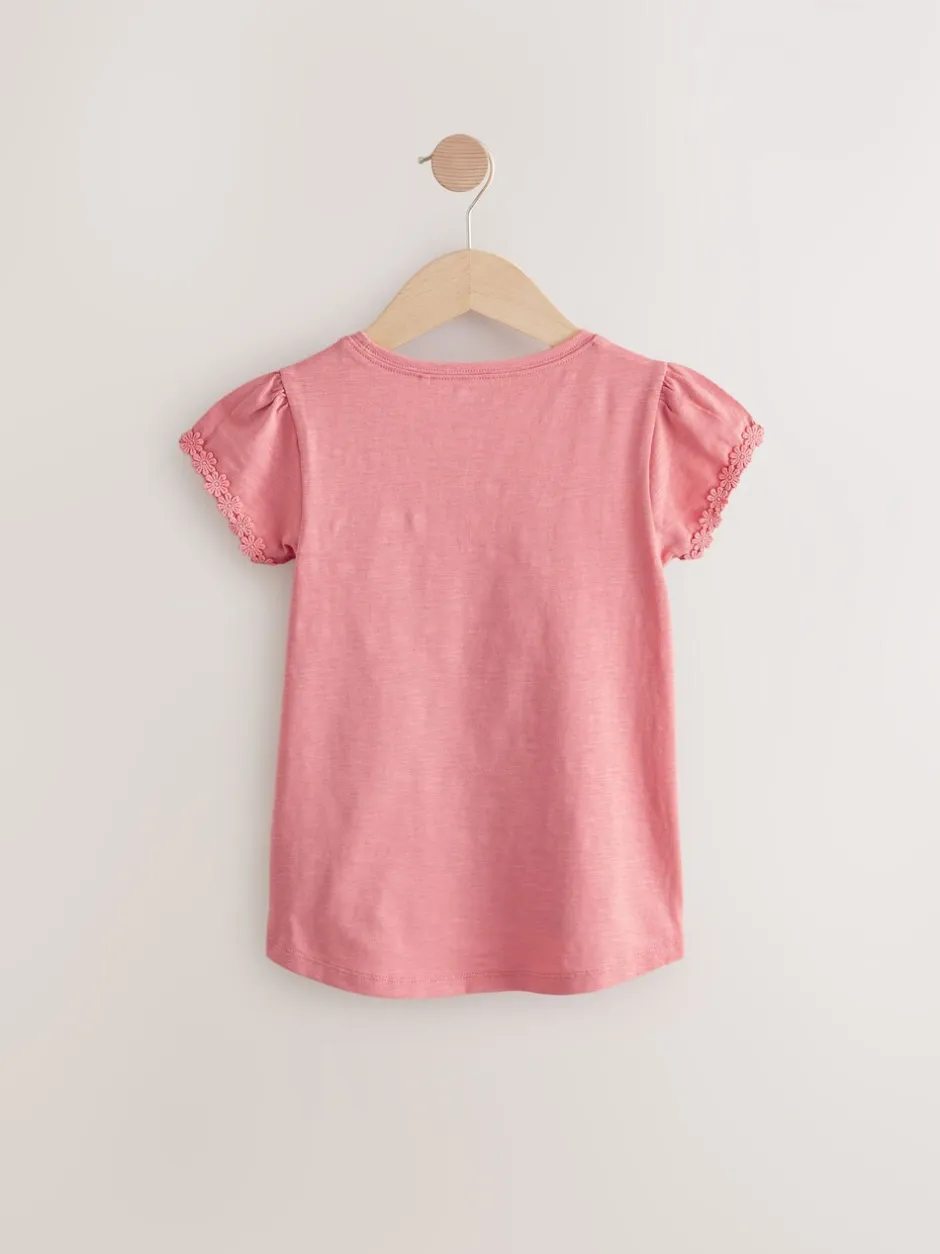T-Shirts|Tops|Next Blauw/roze/wit - Verpakking van 3 T-shirts met madeliefjesrand (1,5 - 16 jr)