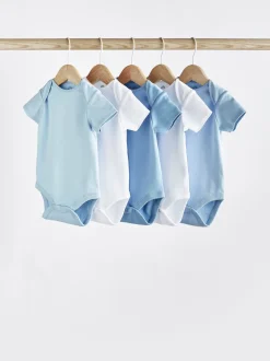 Rompertjes En Hemdjes|Rompertjes En Hemdjes*Next Blauw/wit - Effen babyrompertjes