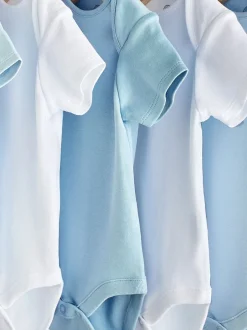 Rompertjes En Hemdjes|Rompertjes En Hemdjes*Next Blauw/wit - Effen babyrompertjes