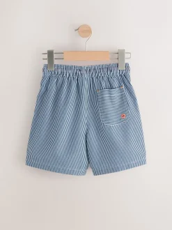 Badkleding|Next - Gestreept zwemshort (3-16jr) Blauw/wit