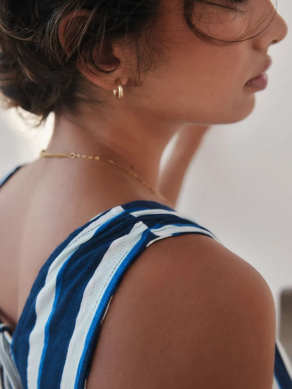 Jumpsuits En Playsuits*Next Blauw/wit - Jersey Summer Playsuit