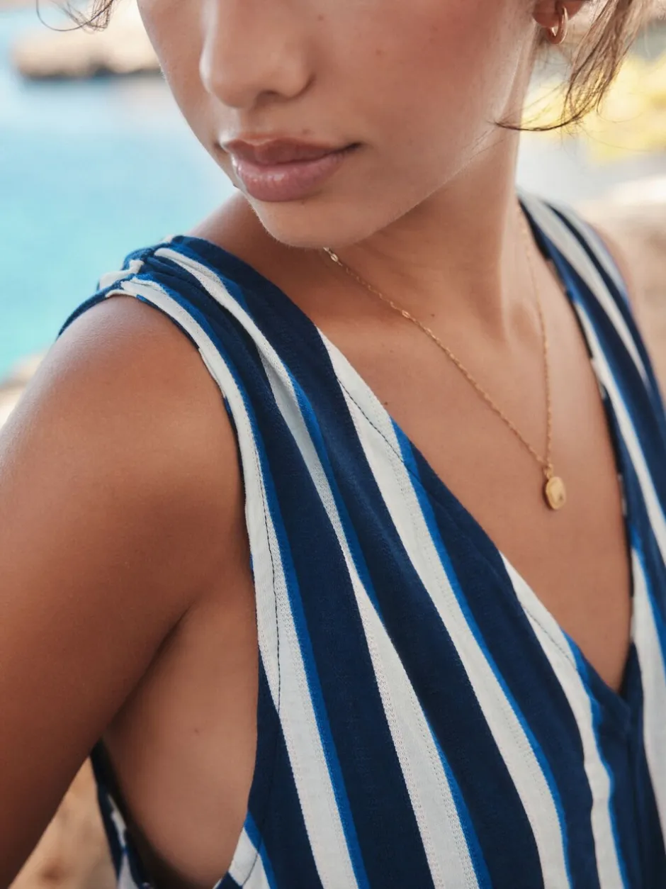 Jumpsuits En Playsuits*Next Blauw/wit - Jersey Summer Playsuit