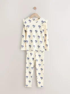 Multipacks|Nachtkleding En Pyjama's|Next - Knusse geribbelde pyjama's 3 verpakking (9mnd-12jr) Blauw/wit