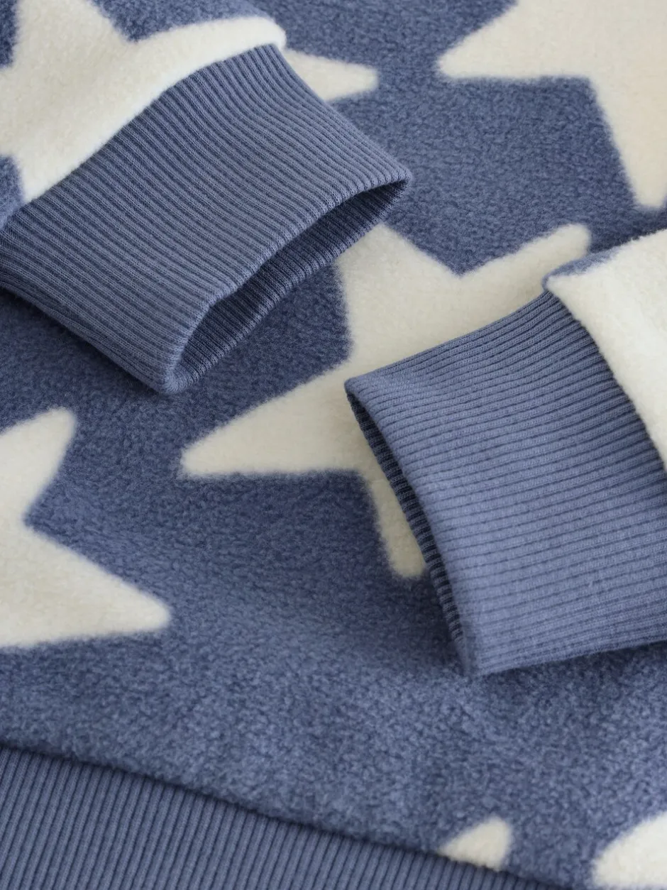 Pyjama's|Nachtkleding En Pyjama's*Next - Behaaglijke korte fleecepyjama (9 mnd - 12 jr) Blauw/wit met sterren