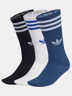 Sokken|Sokken*adidas originals - 3 -Stripe High Crew Socks 3 Pack Blauw/Zwart