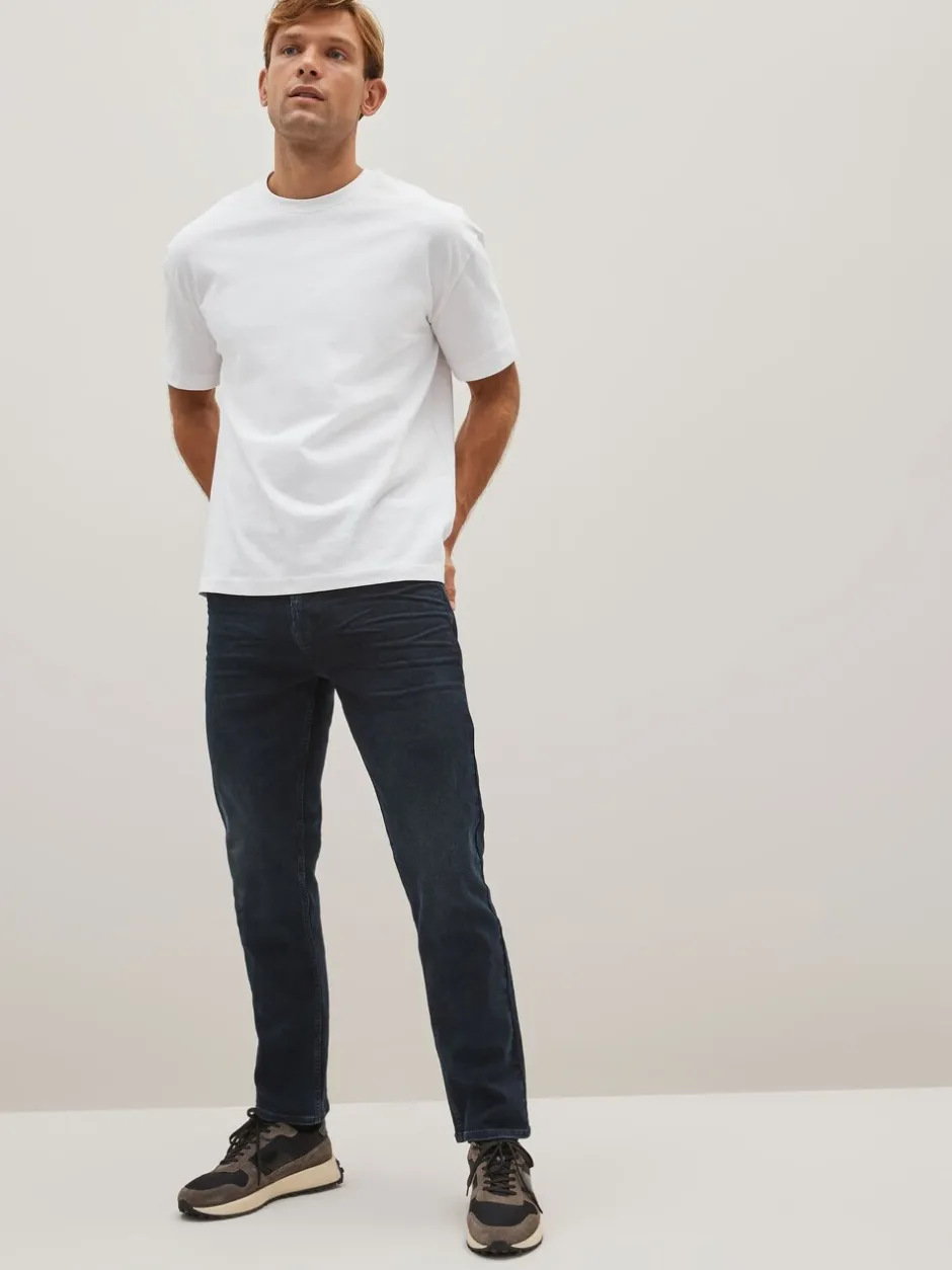 Jeans*Next Blauw-zwart - Enkele - Slim fit klassieke stretchy jeans