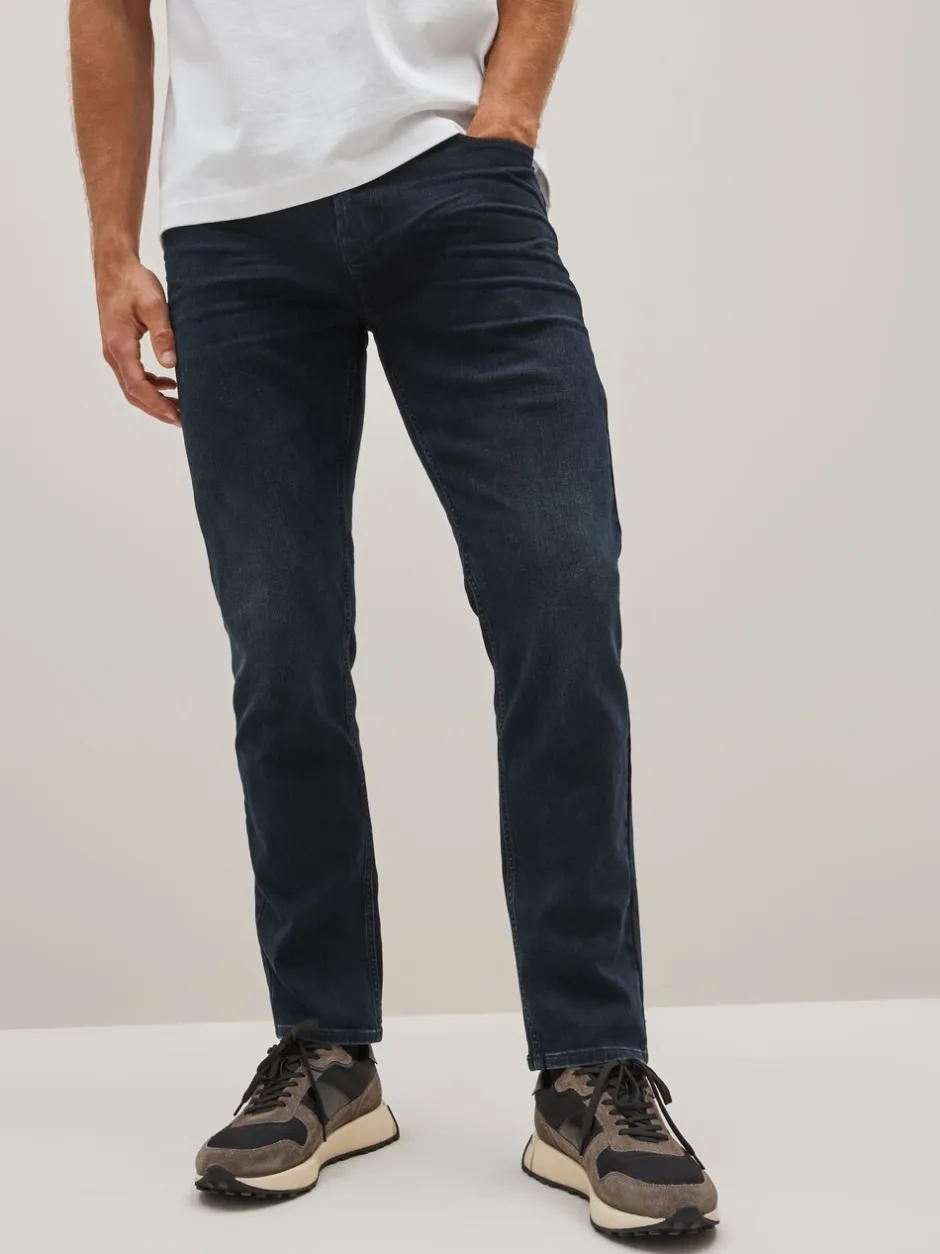 Jeans*Next Blauw-zwart - Enkele - Slim fit klassieke stretchy jeans