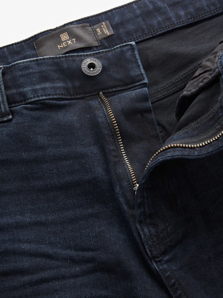 Jeans*Next Blauw-zwart - Enkele - Slim fit klassieke stretchy jeans