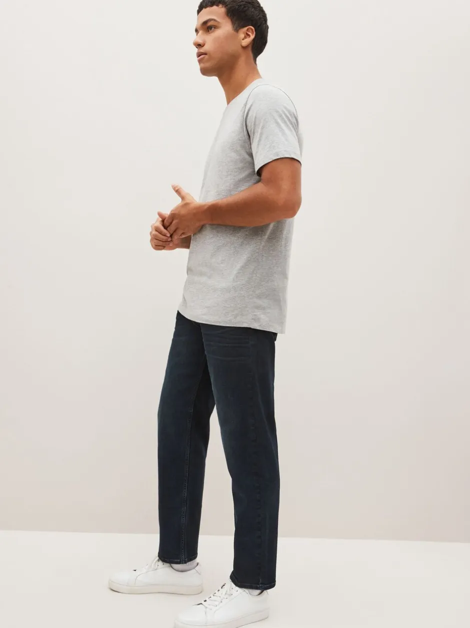 Jeans|Next Blauw-zwart - Rechte, klassieke jeans met stretch