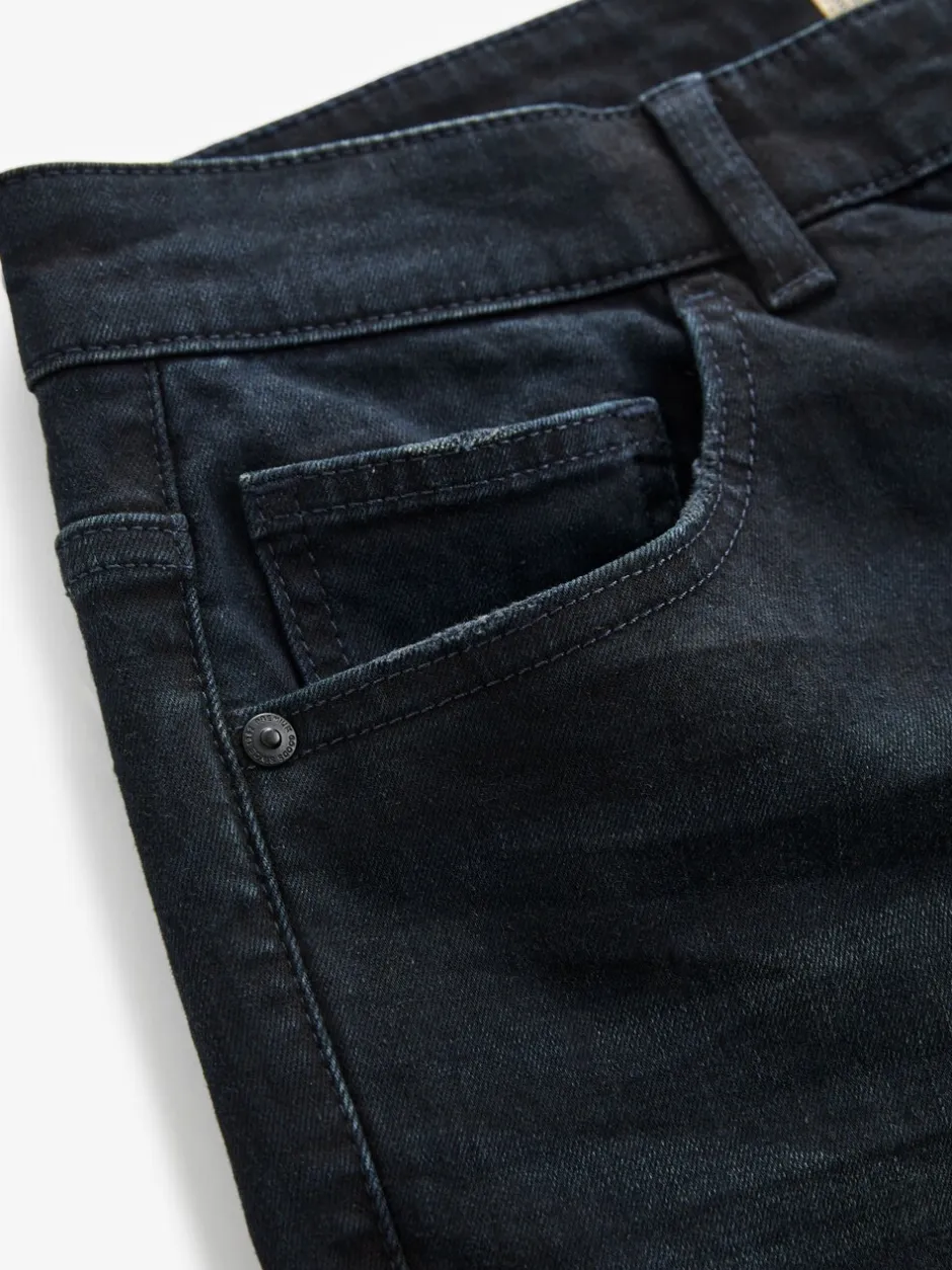 Jeans|Next Blauw-zwart - Rechte, klassieke jeans met stretch