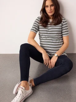 Leggings En Joggingbroeken|Moederschap|Next Blauw/Zwart - Verpakking van 2 denim zwangerschapsjeggings