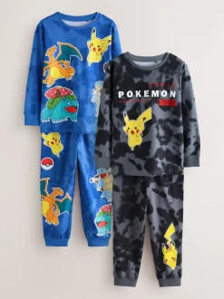 Pyjama's|Nachtkleding En Pyjama's*Next Blauw/zwart Pokemon - Licentie Joggingbroeken Pyjama's 2 verpakking (3-14jr)