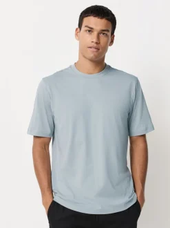 T-Shirts En Hemden|Next Blauw/zwart/oranje/groen/grijs/ecru wit - Normale Pasvorm - Essential katoenen T-shirts verpakking van 6