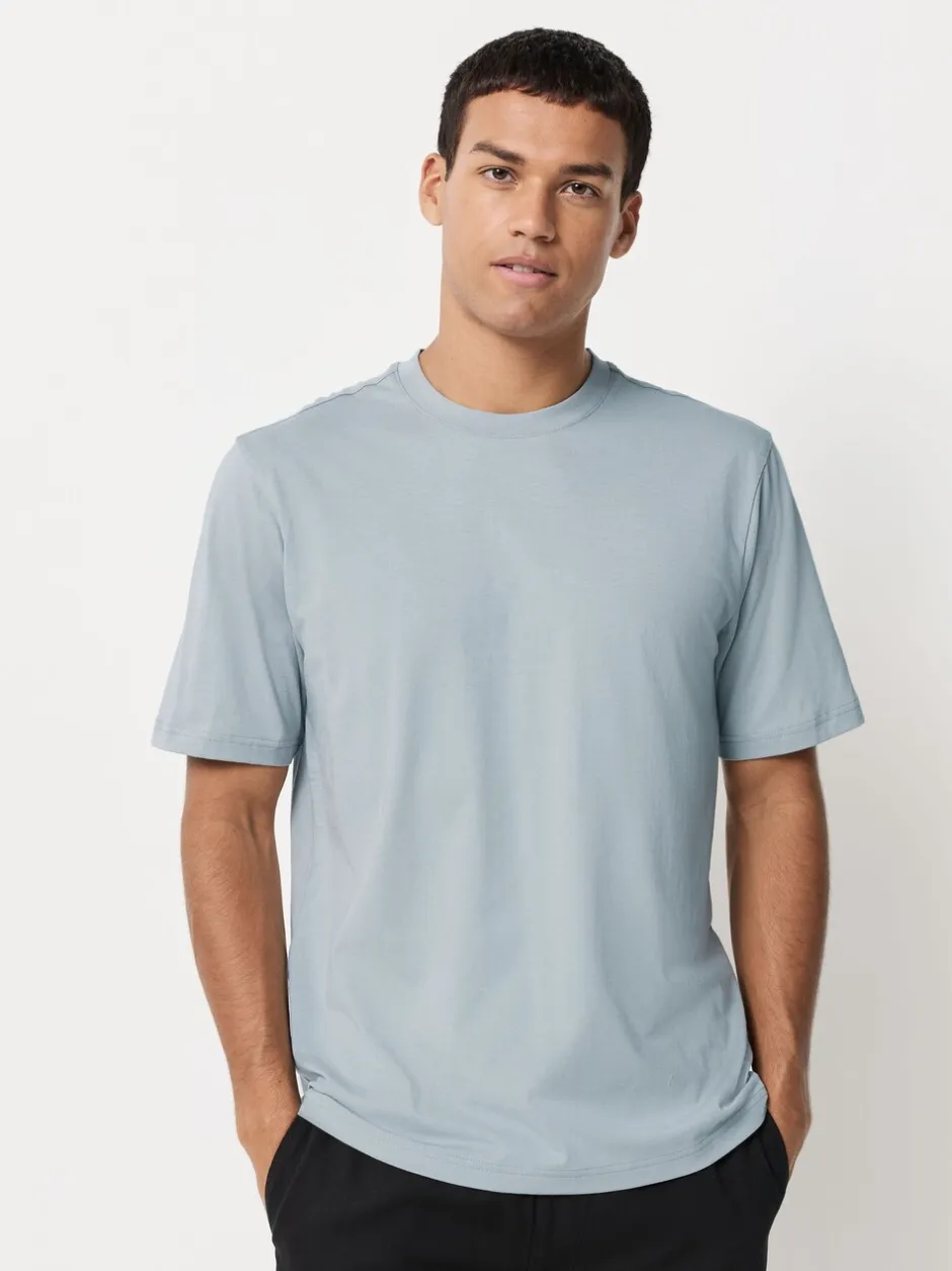 T-Shirts En Hemden|Next Blauw/zwart/oranje/groen/grijs/ecru wit - Normale Pasvorm - Essential katoenen T-shirts verpakking van 6