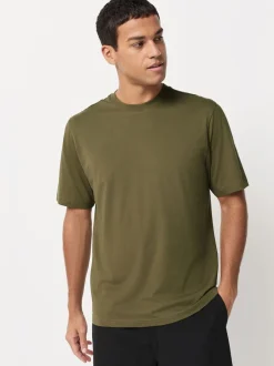T-Shirts En Hemden|Next Blauw/zwart/oranje/groen/grijs/ecru wit - Normale Pasvorm - Essential katoenen T-shirts verpakking van 6