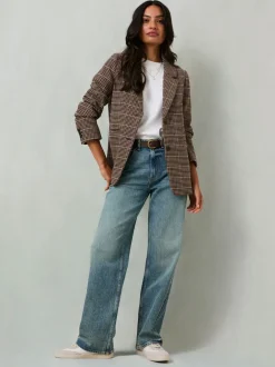 Jeans|Fat Face - FatFace Relaxed Straight Jeans Bleach Wash Denim
