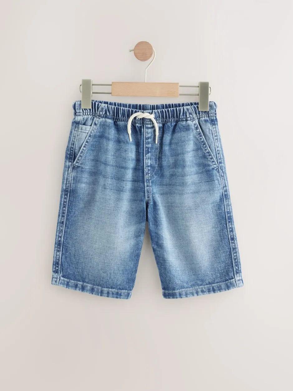 Shorts*Next - Bermuda denim shorts met elastische taille verpakking van 2 (3 - 16 jr) Bleek/middenblauw