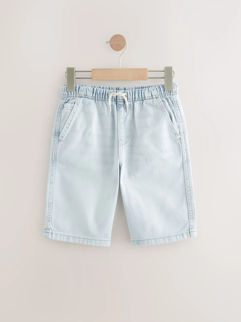 Shorts*Next - Bermuda denim shorts met elastische taille verpakking van 2 (3 - 16 jr) Bleek/middenblauw