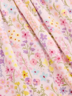 Jurken|Jurken*Next Bloemenmotief - Geribde jersey jurk (3 mnd-7 jr)