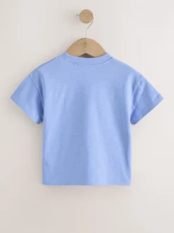 Tops|T-Shirts|Next - Short Sleeve Embroidered T-Shirt (3mths-7yrs) Blue Cupcake