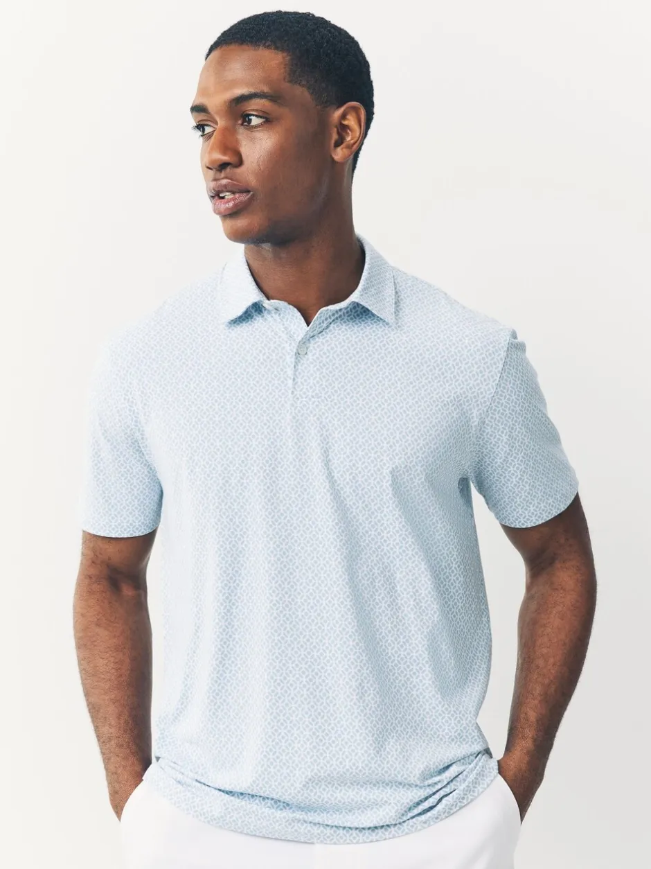 Poloshirts|Next Blue marineblauw met geometrisch motief - Set van 3 jersey poloshirts met korte mouwen