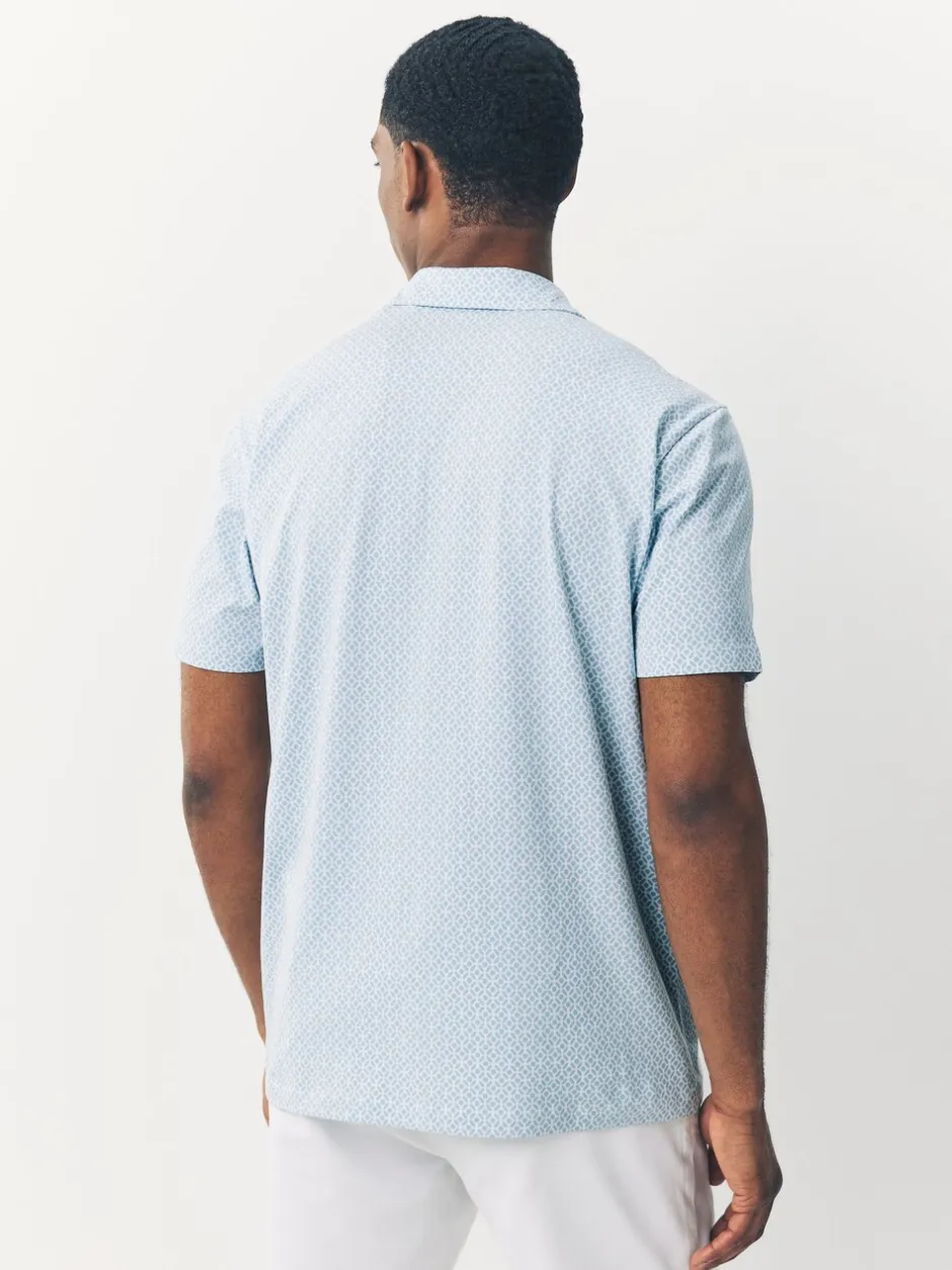 Poloshirts|Next Blue marineblauw met geometrisch motief - Set van 3 jersey poloshirts met korte mouwen