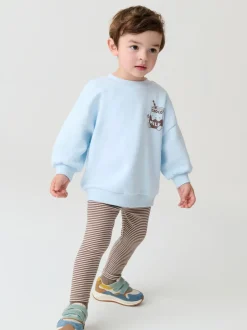 Sets En Combisets|Truien En Breisels*Next - Set met sweatshirt en legging (3 mnd-7 jr) Blue Milk Print
