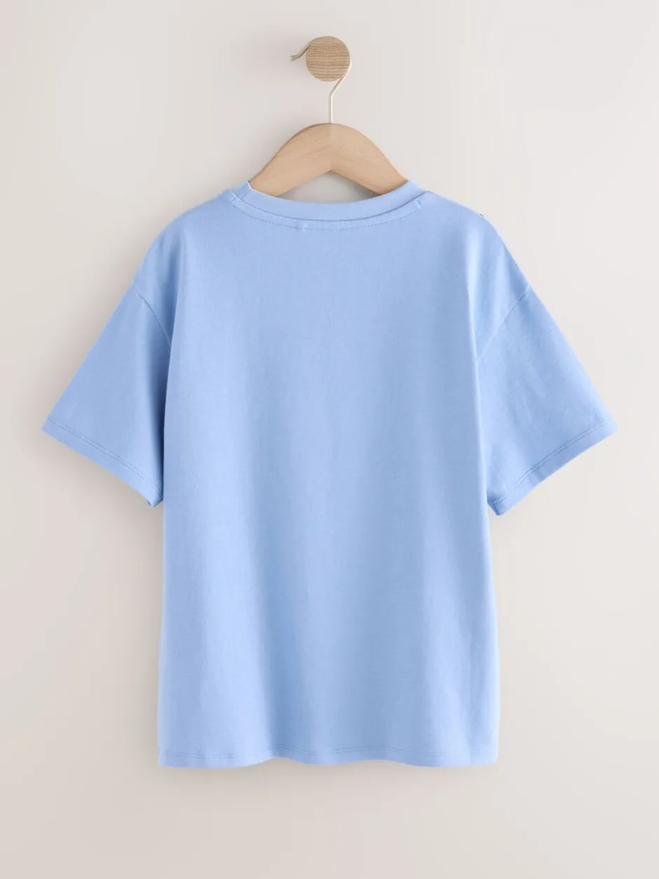 T-Shirts|Next Blue Poodle - Oversized T-shirt met grafische print (3-16jr)