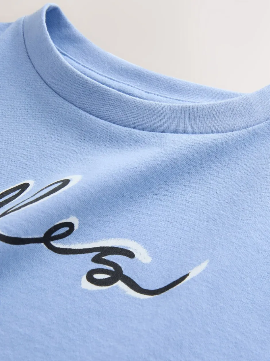T-Shirts|Next Blue Poodle - Oversized T-shirt met grafische print (3-16jr)