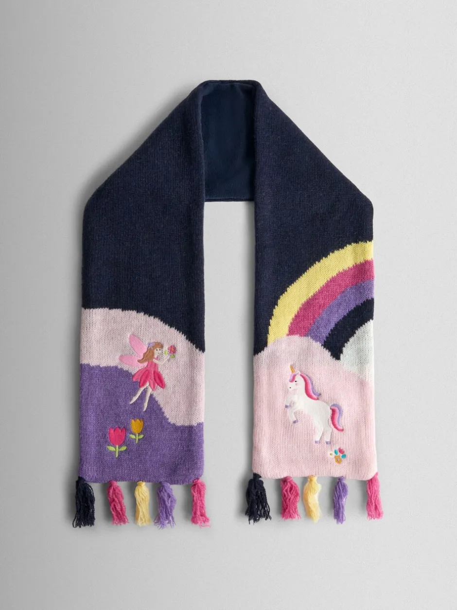 Mutsjes En Antikrabwantjes|Mutsen, Handschoenen En Sjaals|Jojo Maman Bébé - Scarf Blue Unicorn Fairy
