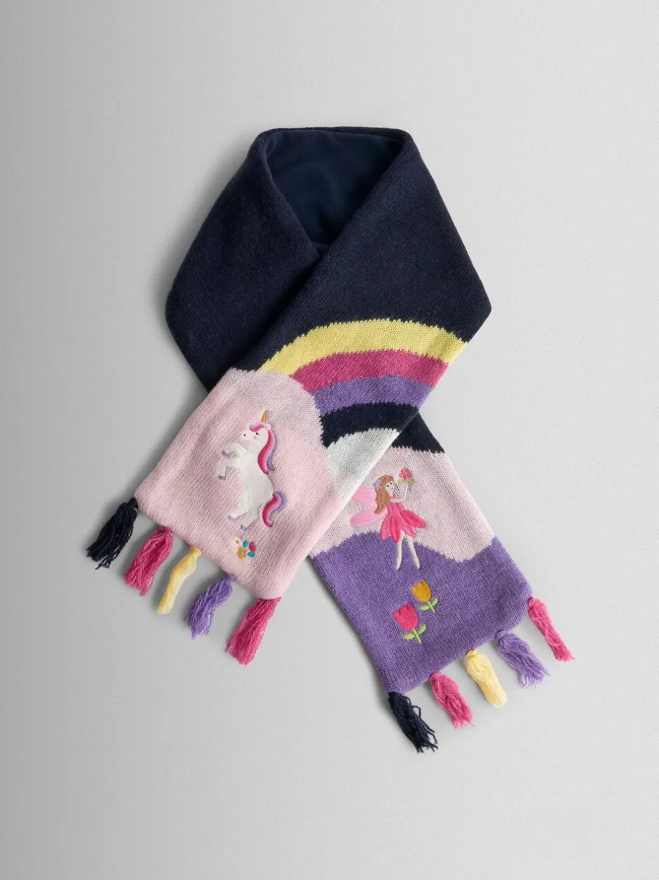 Mutsjes En Antikrabwantjes|Mutsen, Handschoenen En Sjaals|Jojo Maman Bébé - Scarf Blue Unicorn Fairy