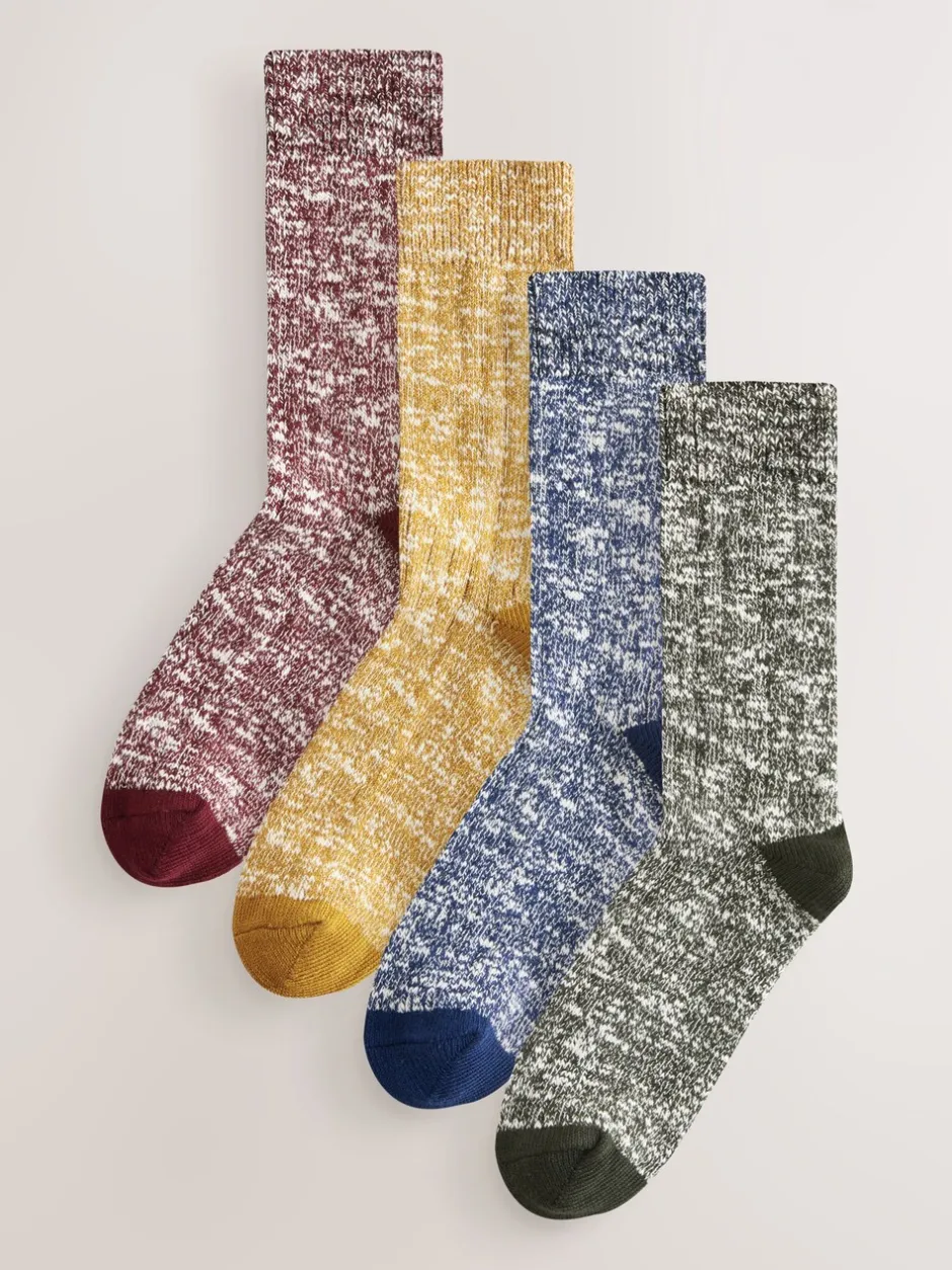Sokken|Sokken|Next - Set van 4 paar dikke sokken Blue/Green/Red/Yellow Twisted