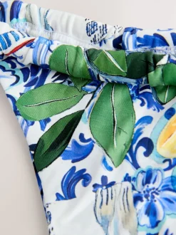 Badkleding*Next - Bikinibroekjes Blue/White Porcelain Sardine Print