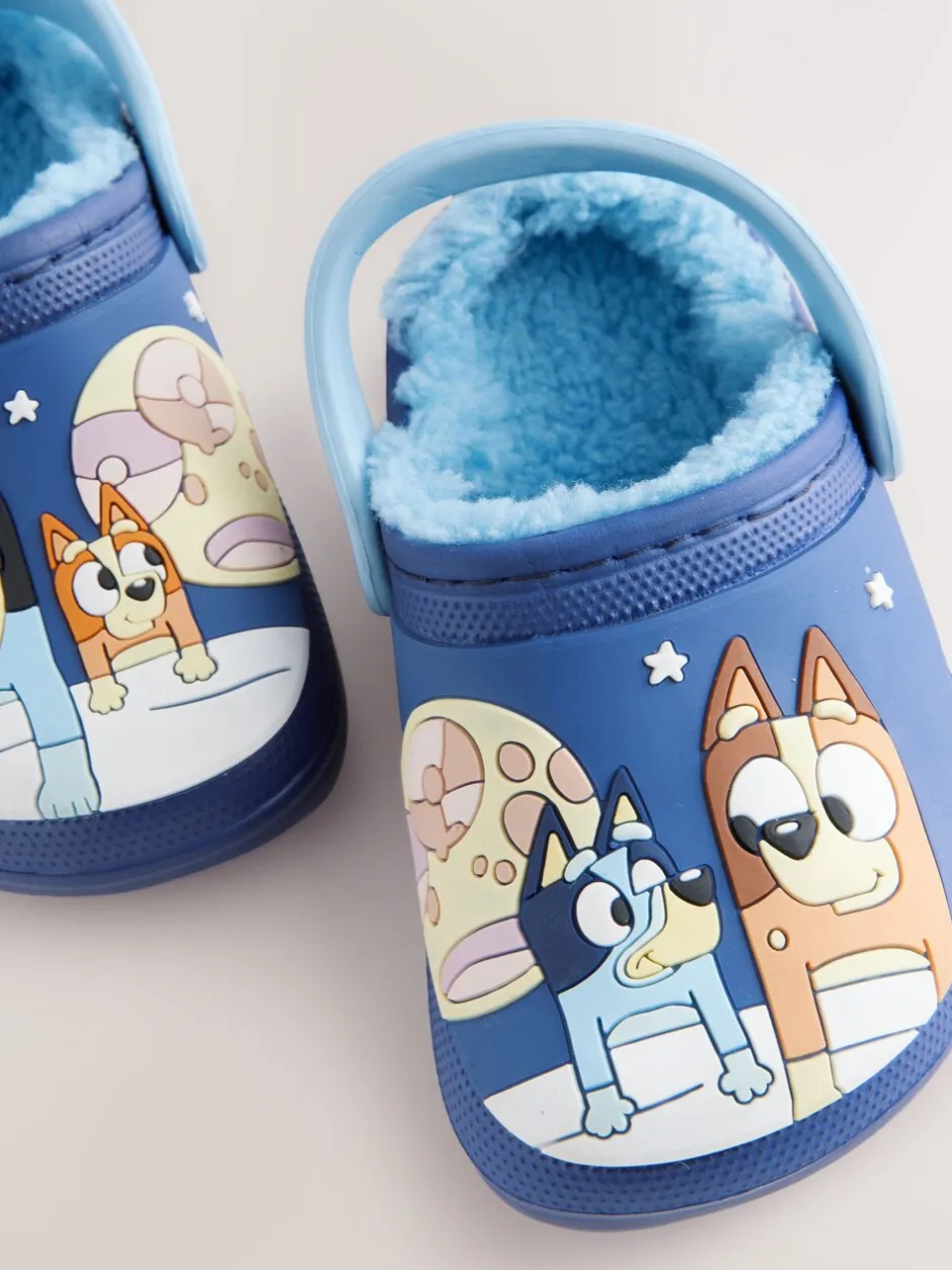 Pantoffels|Next Bluey Navy - Gevoerde pantoffelklompen
