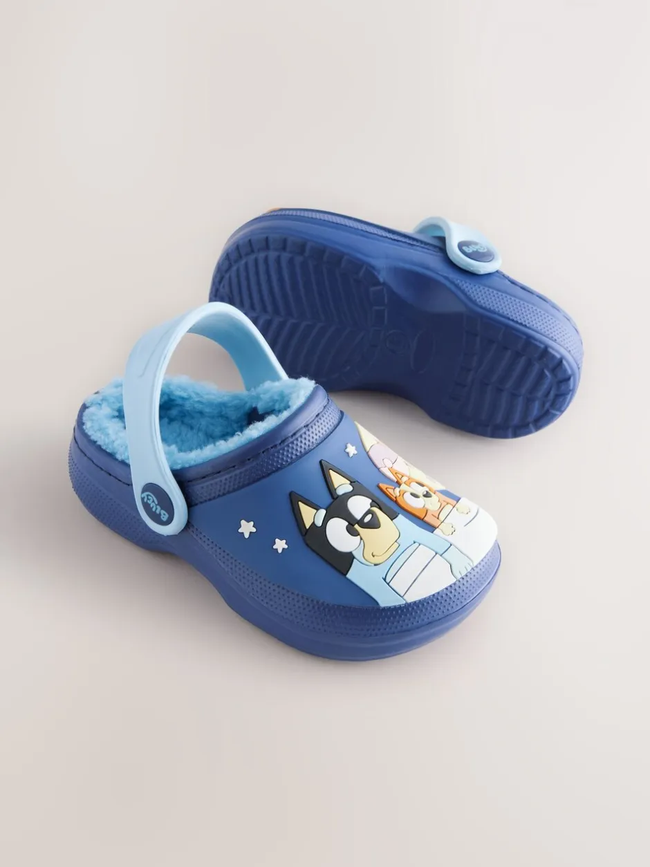 Pantoffels|Next Bluey Navy - Gevoerde pantoffelklompen