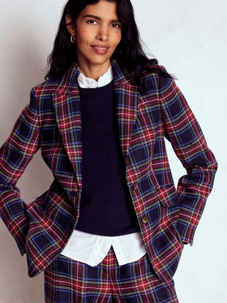 Kostuums En Werkkleding|Boden Stamford Wool-Blend Check Blazer
