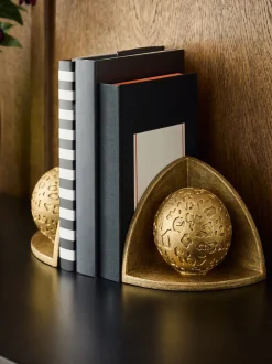 Thuiskantoor|Decoraties|Next Boekensteunen met luipaard reliëf en balvorm