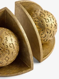 Thuiskantoor|Decoraties|Next Boekensteunen met luipaard reliëf en balvorm