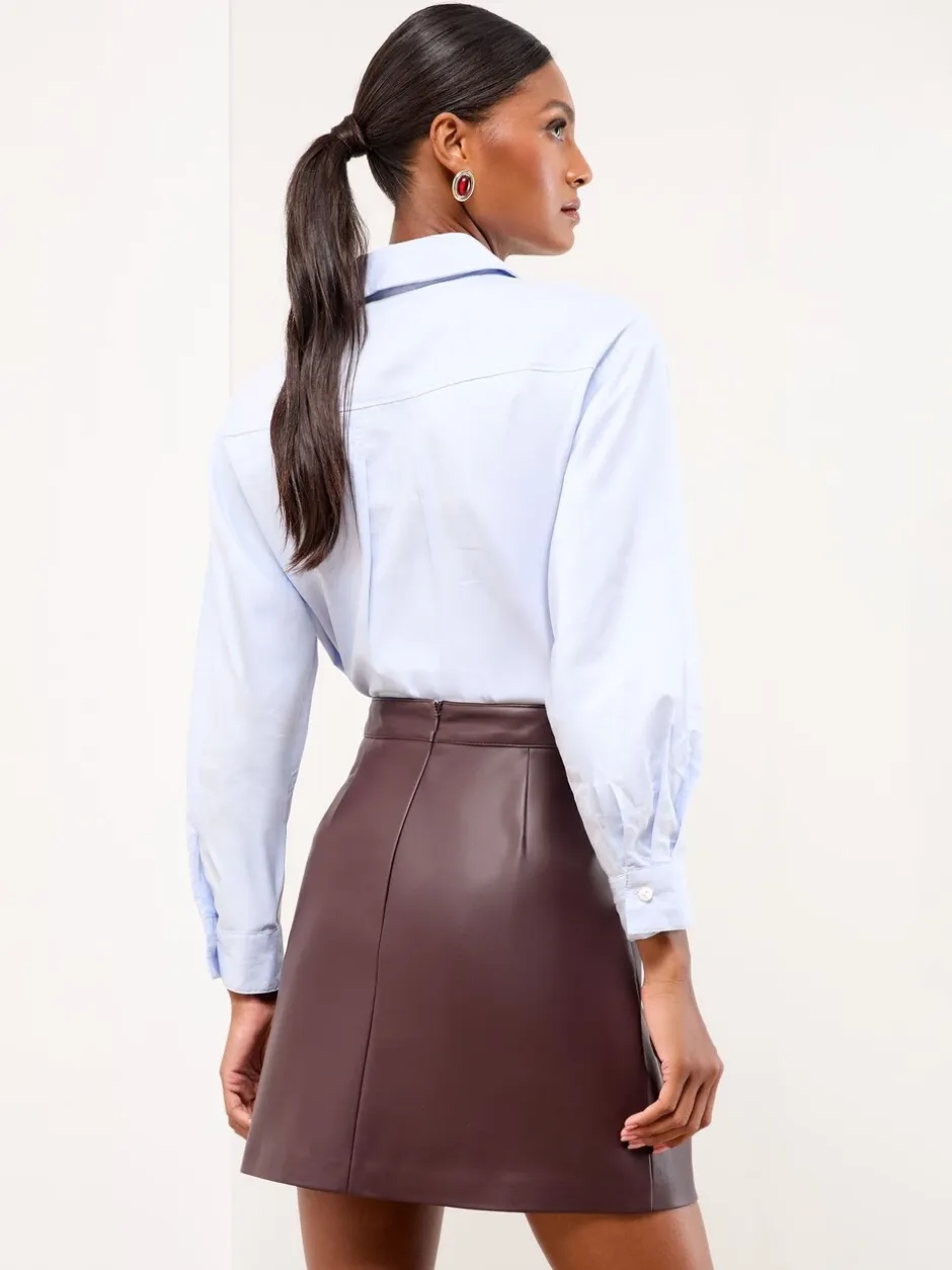 Rokken|Lipsy Bordeaux Rood imitatieleer - - Minirok