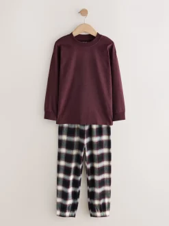 Pyjama's|Nachtkleding En Pyjama's*Next - Verpakking van 3 geweven geruite pyjama's (3-16 jr) Bordeaux Rood/Bruin