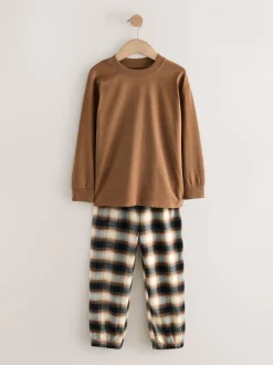 Pyjama's|Nachtkleding En Pyjama's*Next - Verpakking van 3 geweven geruite pyjama's (3-16 jr) Bordeaux Rood/Bruin