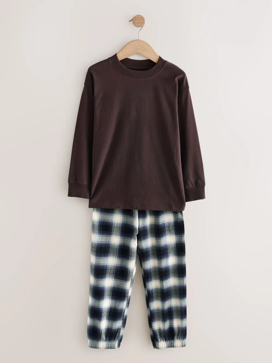 Pyjama's|Nachtkleding En Pyjama's*Next - Verpakking van 3 geweven geruite pyjama's (3-16 jr) Bordeaux Rood/Bruin