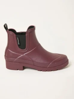 Laarzen|Fat Face - FatFace Rubber Ankle Welly Bordeauxrood