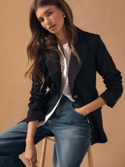 Kostuums En Werkkleding|Next Bordeauxrood - Fitted Single Breasted Blazer