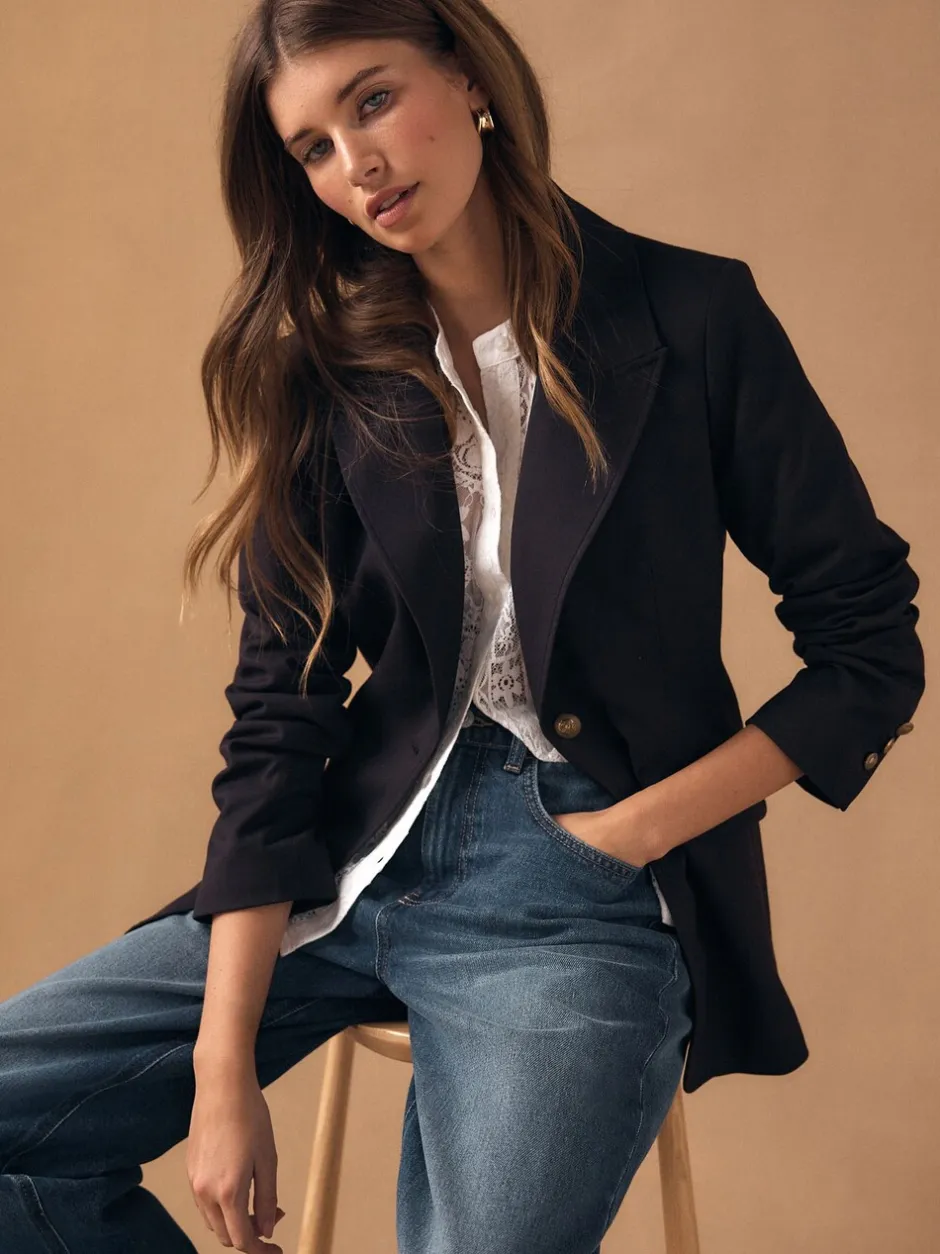Kostuums En Werkkleding|Next Bordeauxrood - Fitted Single Breasted Blazer