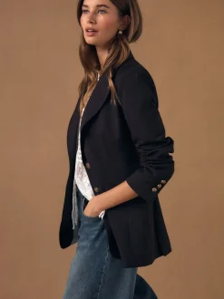 Kostuums En Werkkleding|Next Bordeauxrood - Fitted Single Breasted Blazer