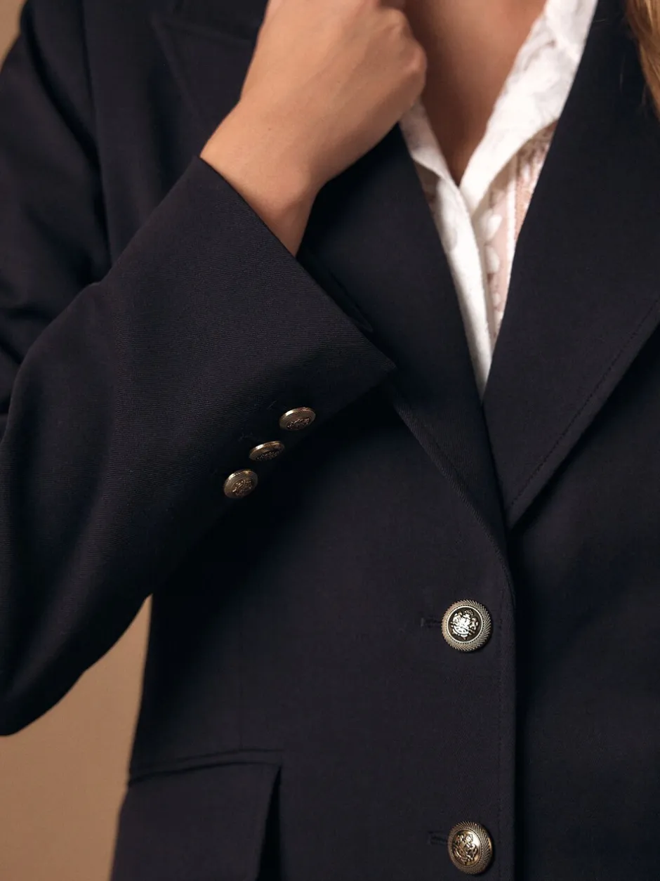 Kostuums En Werkkleding|Next Bordeauxrood - Fitted Single Breasted Blazer