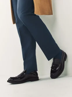 Schoenen*Next Bordeauxrood - Fringe Penny Loafers