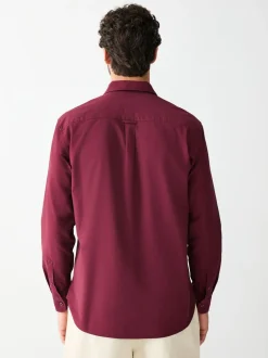 Shirts|Next Bordeauxrood - Guinness Oxford Long Sleeve Shirt
