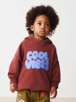 Sweaters En Hoody´S|Next Bordeauxrood - Hoodie met lange mouwen en print (3mnd-7jr)